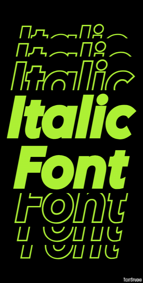 Italic Font Text Effect