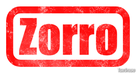 Zorro Efekt tekstowy
