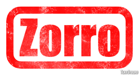 Zorro Efekt tekstowy