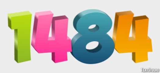 1484 Text effect
