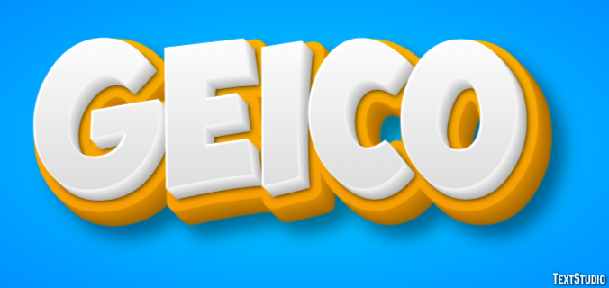 Geico Text effect