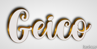 Geico Text effect