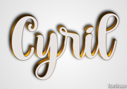 Cyril Texteffekt