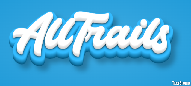 AllTrails Text Effect