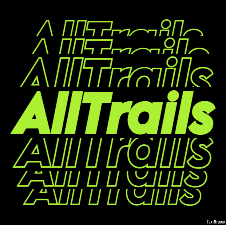 AllTrails Text Effect