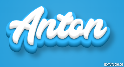 Anton Эффект текста