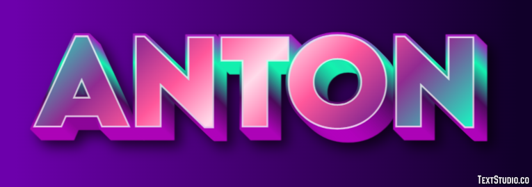 Anton Эффект текста
