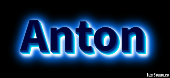 Anton Эффект текста