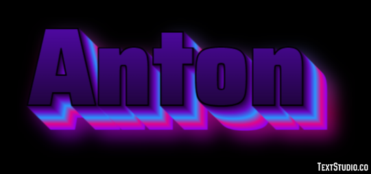Anton Эффект текста