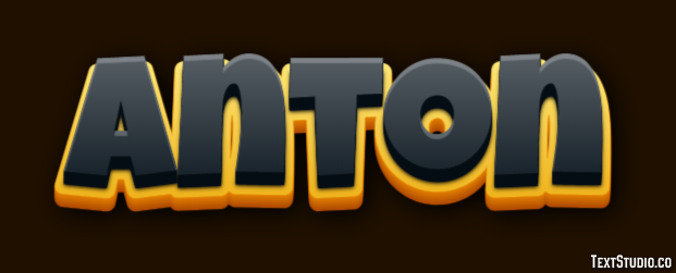 Anton Эффект текста