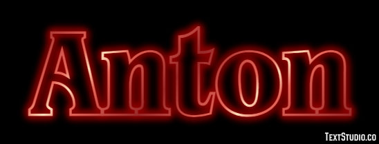 Anton Эффект текста