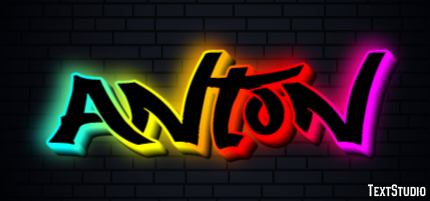Anton Эффект текста