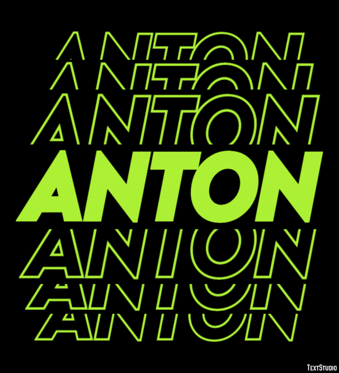Anton Эффект текста