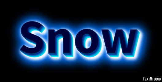 Snow Efecto de Texto