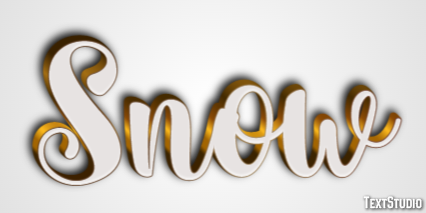 Snow Efecto de Texto