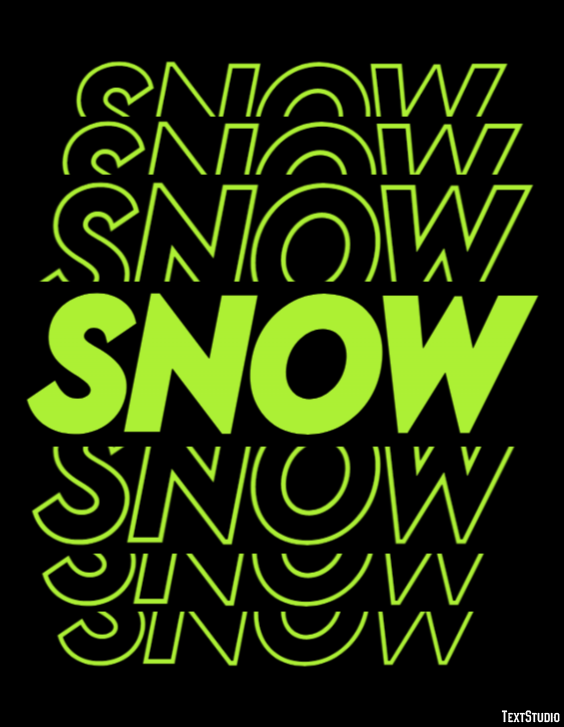 Snow Effetto testo