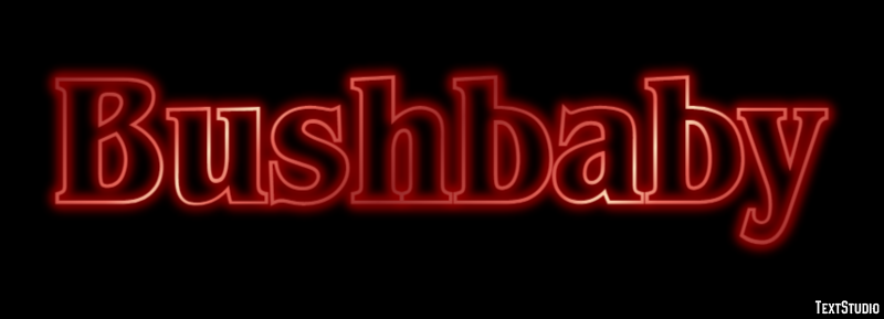 Bushbaby Texteffekt