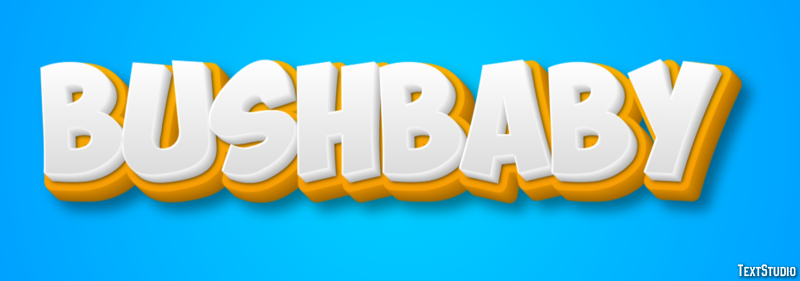 Bushbaby Texteffekt