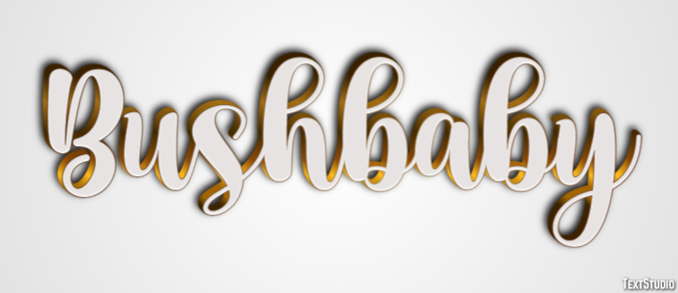 Bushbaby Texteffekt