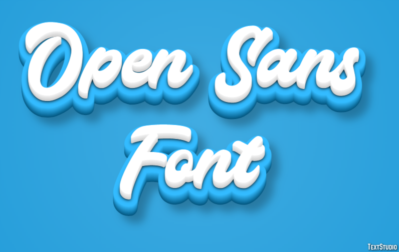 Open Sans Font Text Effect