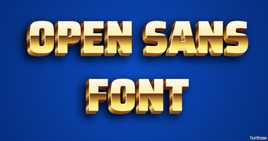 Open Sans Font Text Effect