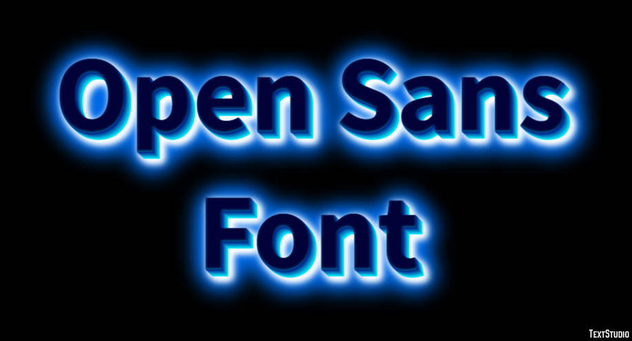 Open Sans Font Text Effect