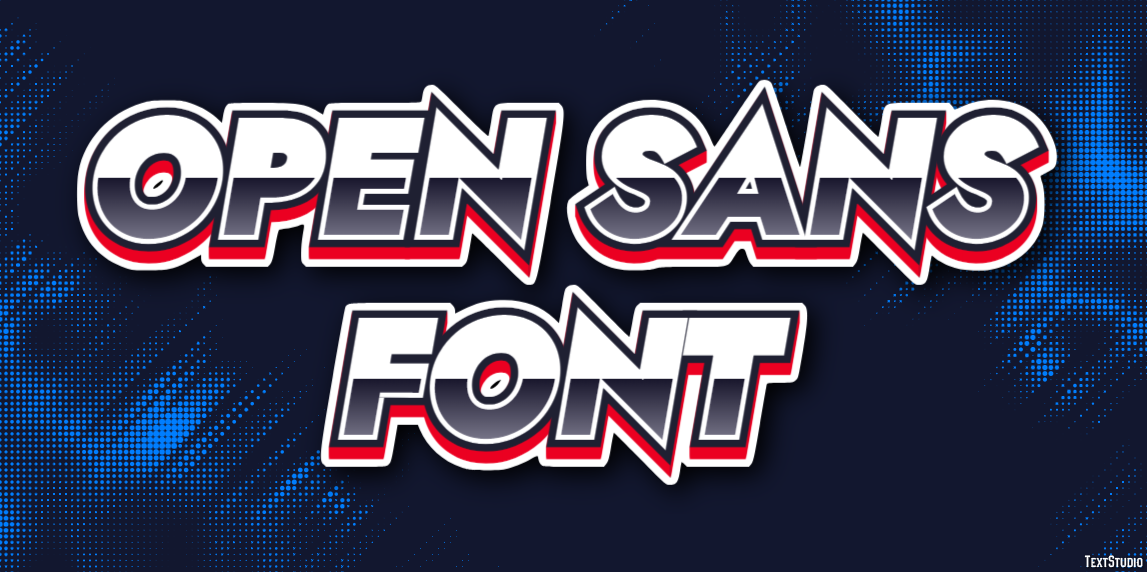 Open Sans Font Text Effect