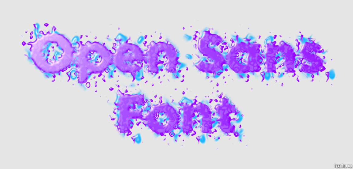 Open Sans Font Text Effect
