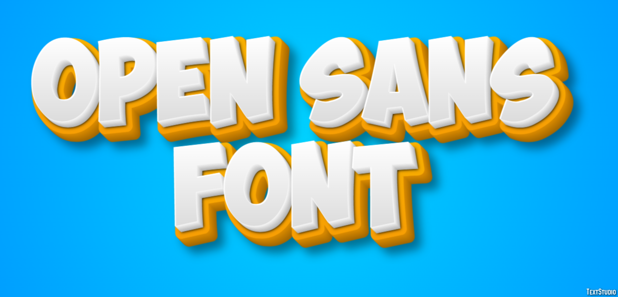 Open Sans Font Text Effect