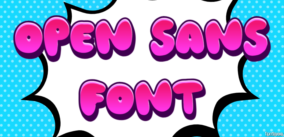 Open Sans Font Text Effect