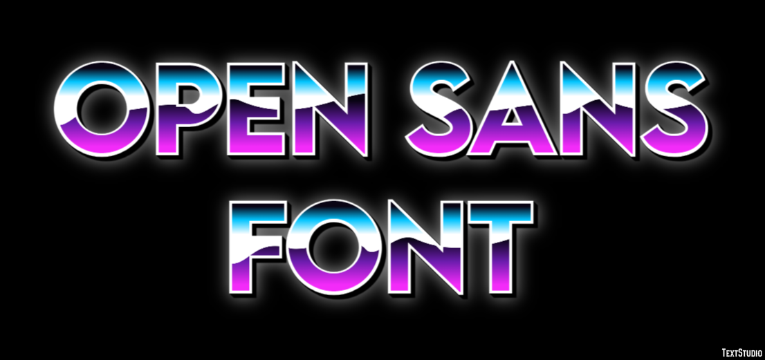 Open Sans Font Text Effect