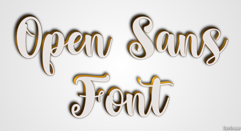 Open Sans Font Text Effect