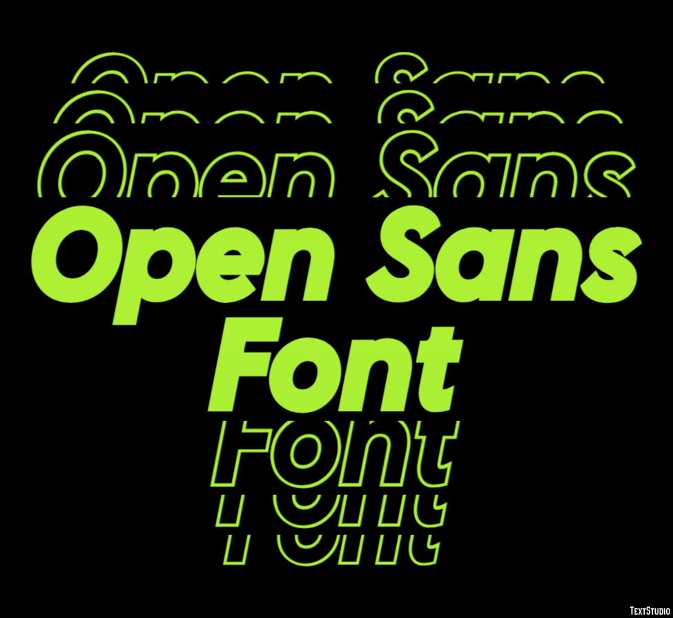 Open Sans Font Text Effect