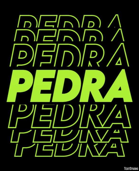 Pedra Efecto de texto
