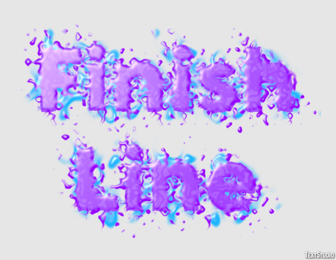 Finish Line Эффект текста