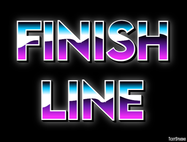 Finish Line Эффект текста