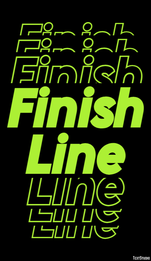 Finish Line Эффект текста