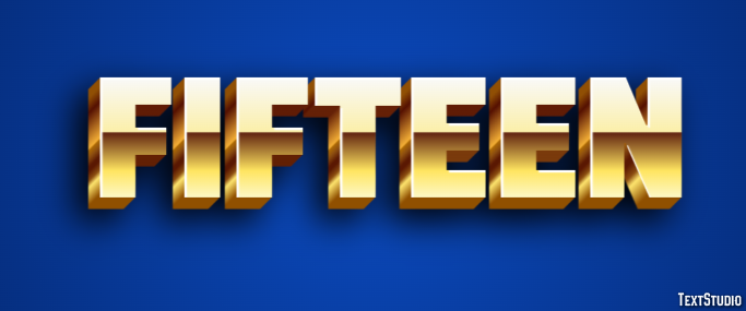 Fifteen Text Effect