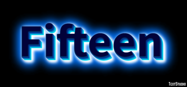 Fifteen Efecto de Texto