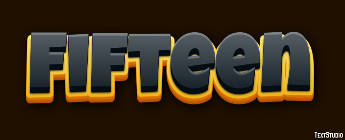 Fifteen Text Effect