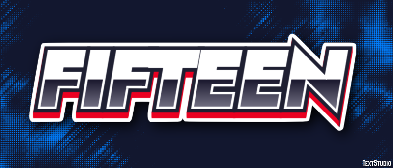 Fifteen Text Effect