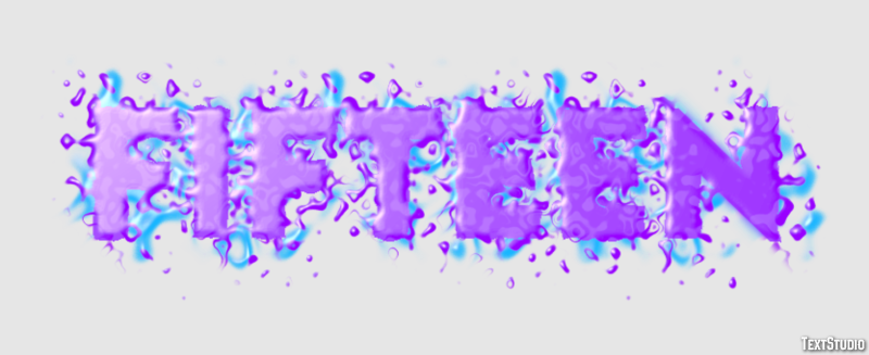 Fifteen Text Effect