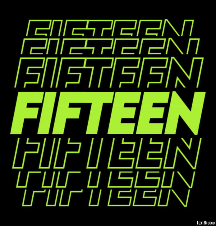 Fifteen Efekt tekstowy