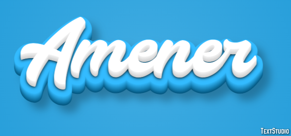 Amener Text effect