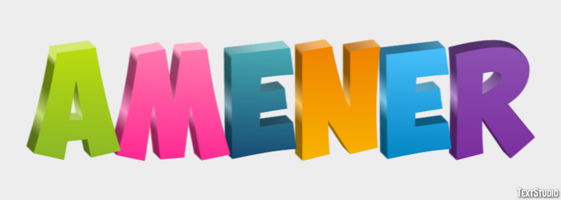 Amener Text effect