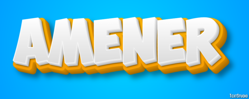 Amener Text effect