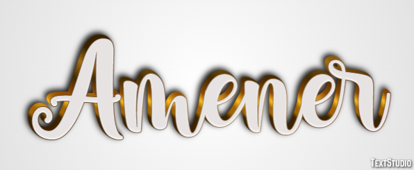Amener Text effect