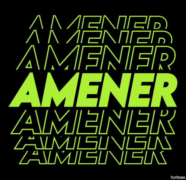 Amener Text effect