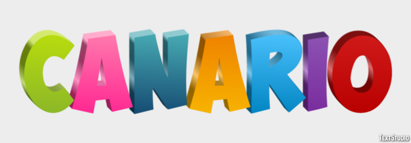 Canario Efecto de Texto
