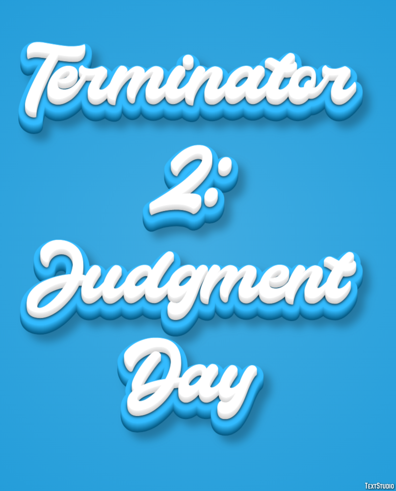 Terminator 2: Judgment Day Text Effect